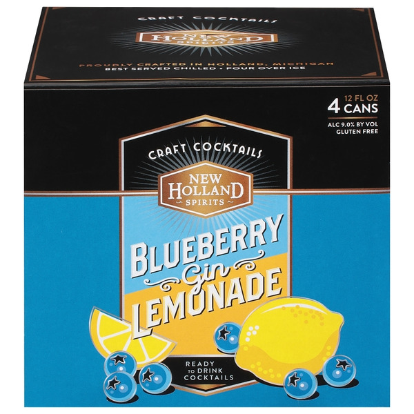 New Holland Craft Cocktails Blueberry Gin Lemonade, 9% ABV Same