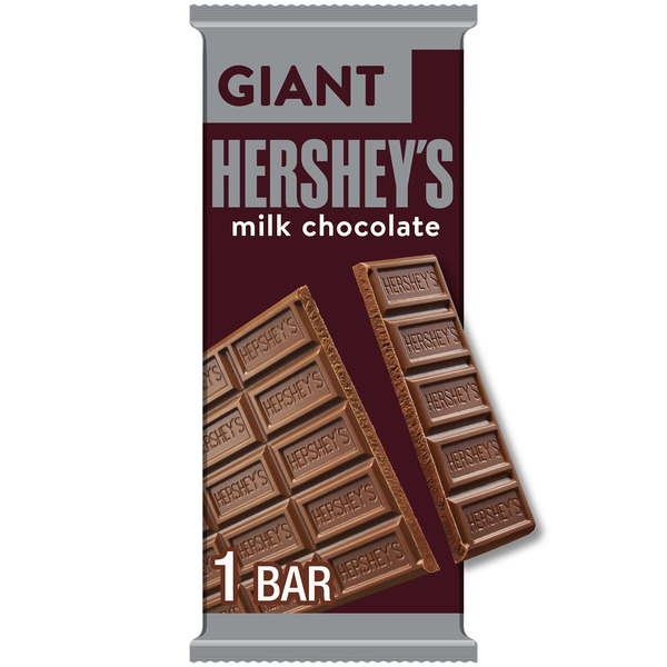 Hershey's Milk Chocolate Giant, Candy Bar, 7.56 oz (25 Pieces