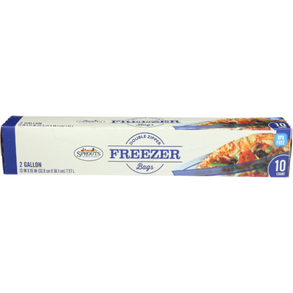 Sprouts 2 Gallon Double Zipper Freezer Bags Same-Day Delivery or