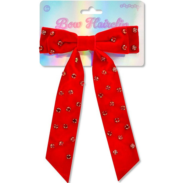 Iscream Rhinestone Embellished Velvet Bow Hair Clip