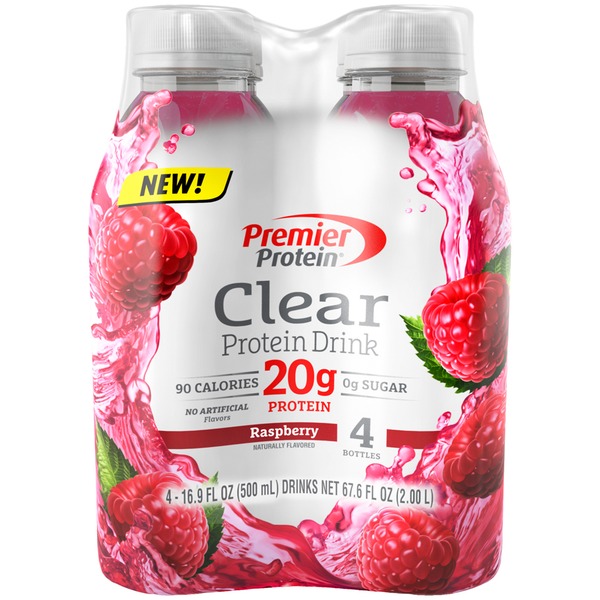 Premier Protein Clear Raspberry Protein Drink (16.9 oz) Instacart
