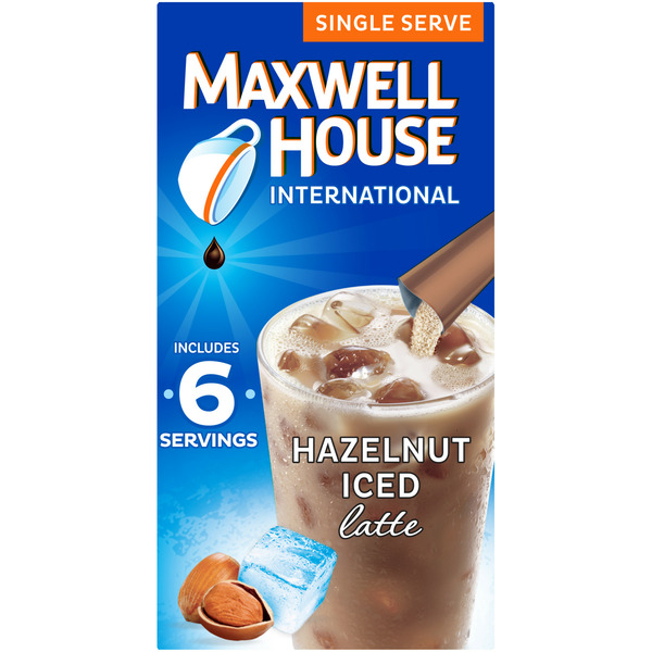 Maxwell House Hazelnut Iced Latte Cafe-Style Beverage Mix Same-Day