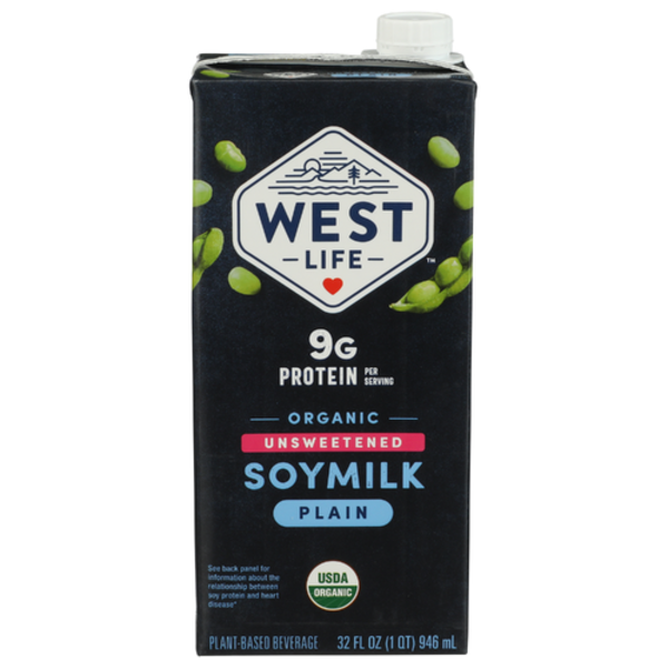 West Life Organic Plain Unsweetened Soy Beverage