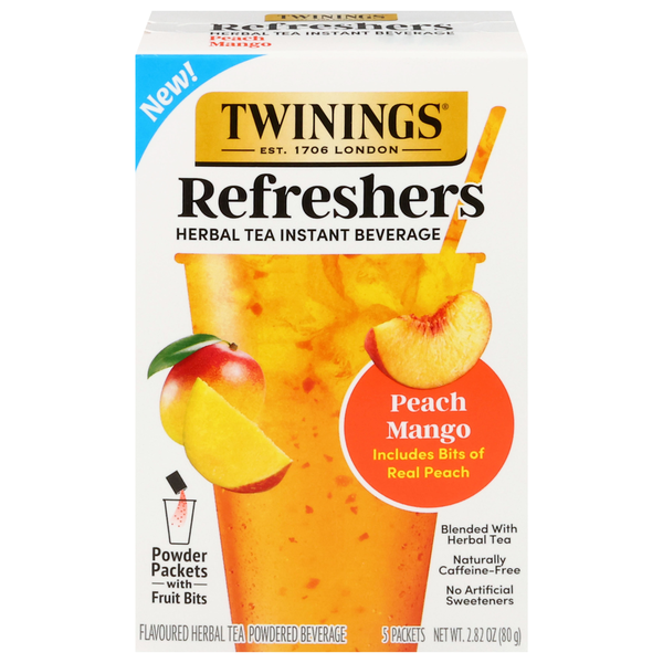 メルテンページ①インパチェンス②ラーチ③クラブアップル■ヒーリングハーブス Twinings Refreshers Instant Beverage Peach Mango Herbal Tea Same