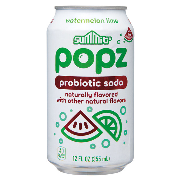 Summit Popz Watermelon Lime Probiotic Soda