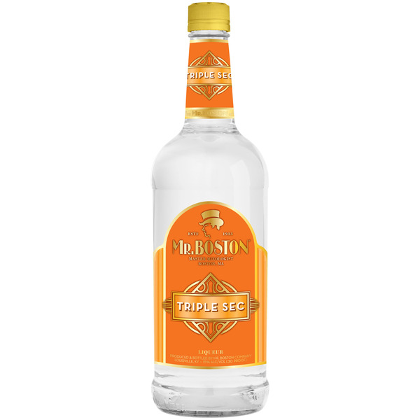 Mr. Boston Triple Sec Liqueur, 1L, 30 Proof (15% ABV) Same-Day