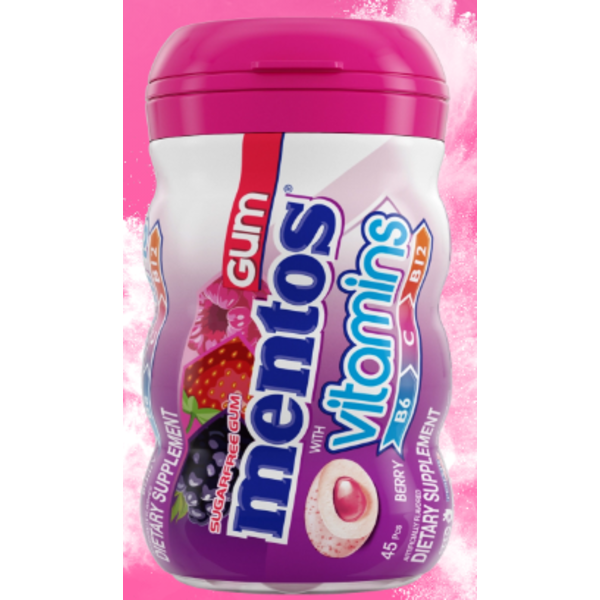 Mentos Gum Berry Vitamin 3.175Z 6/