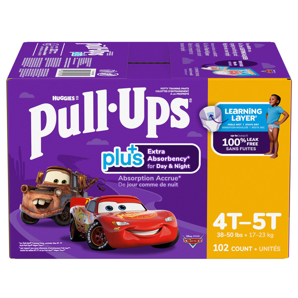 Huggies Boys' Pull-Ups Plus Training Pants, 4T-5T