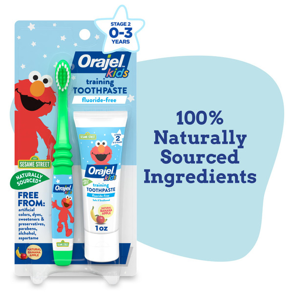 Orajel Kids Elmo Training Toothpaste & Toothbrush Fluoride-Free