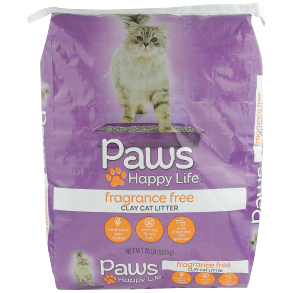 Paws Happy Life Clay Cat Litter, Fragrance Free (20 lb) Instacart