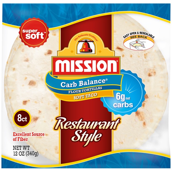 Mission Carb Balance Soft Taco & Burrito Flour Tortillas (12 oz