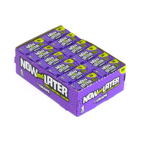 Now & Later - Grape Candy, 25 Cent Packs 0.9 oz - 24 ct