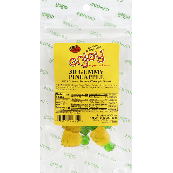 Enjoy Gummy Pineapple, 3D, Pineapple Flavor Same-Day Delivery