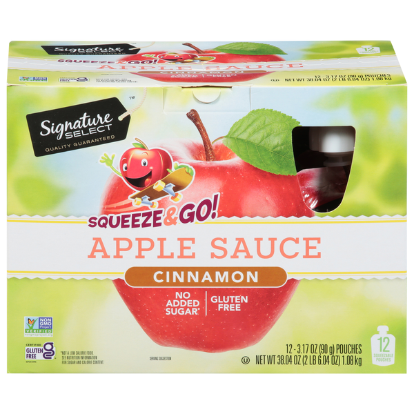 Signature SELECT Apple Sauce, Cinnamon, Squeeze & Go!