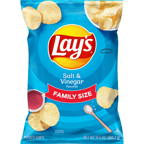 Lay's Family Size Salt & Vinegar Potato Chips (9.5 oz) Instacart