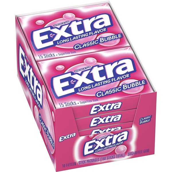 Extra - Classic Bubble Gum - 10/15 stick packs