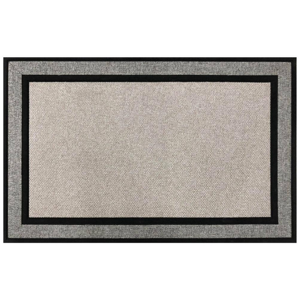 Stylewell Racetrack Gray 30 In. X 47 In. Rubber Non-slip Indoor Outdoor Door Mat