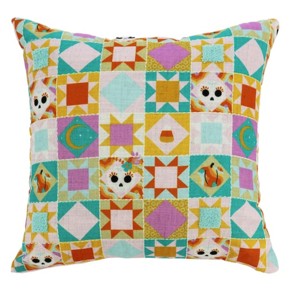 Ashland Skull & Star Patchwork Pillow