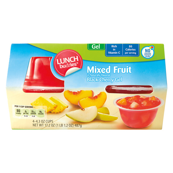 Lunch Buddies Mixed Fruit in Blackcherry Gel Cups