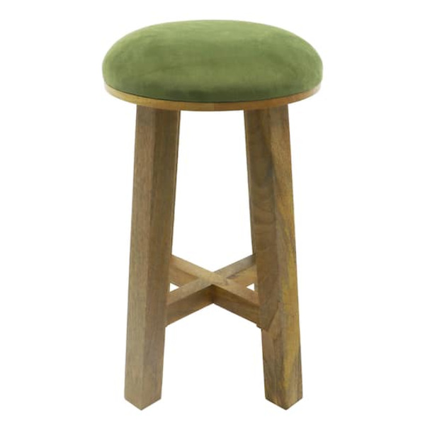 Ashland Mango Wood Stool - Green