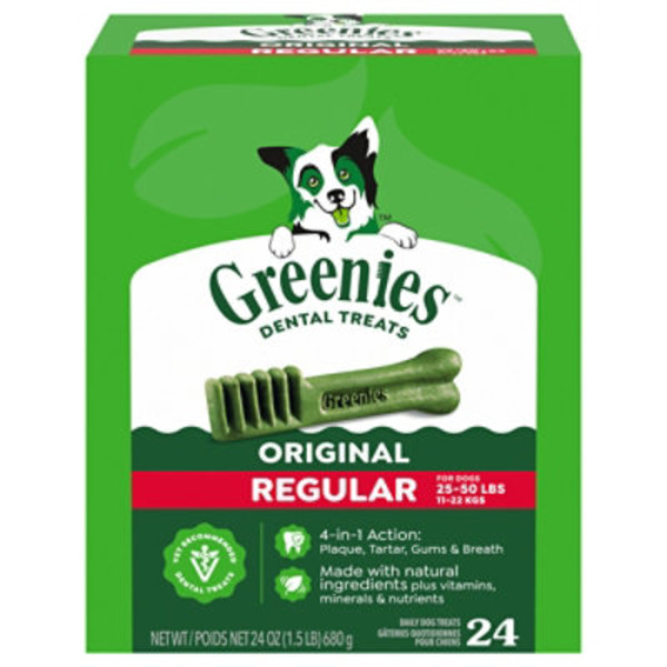 GREENIES Adult Original Natural Dental Dog Treats, Regular Size