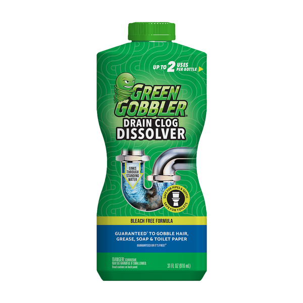 Green Gobbler 31 Oz. Drain And Toilet Clog Dissolver And Remover Premeasured Applications Drain Cleaner