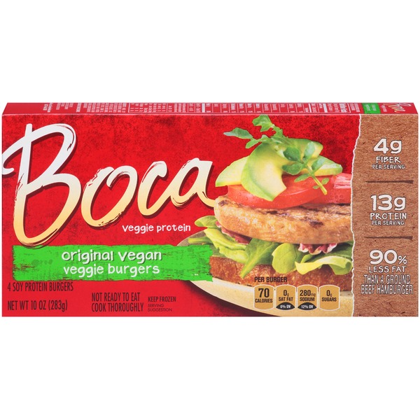 Boca Original Vegan Veggie Burgers (10 oz) from Kroger Instacart