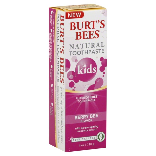 Burt's Bees Toothpaste, Natural FluorideFree, Berry Bee Flavor (4 oz