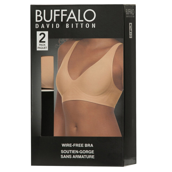 Buffalo David Bitton Bonded Wire-Free Bra, 2-pack