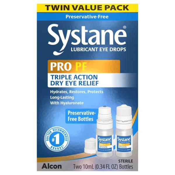 SYSTANE Pro PF Lubricant Eye Drops Twin Value Pack Same-Day Delivery or ...