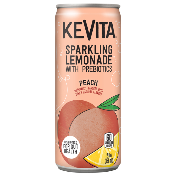 KeVita Peach Sparkling Lemonade with Prebiotics Same-Day Delivery