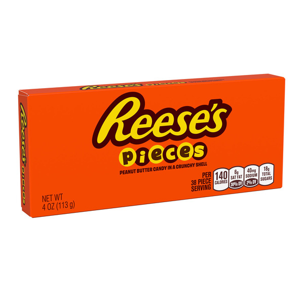 Reese's PIECES Peanut Butter in a Crunchy Shell, Candy Box, 4 oz