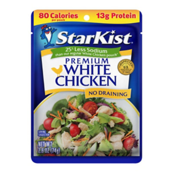 StarKist 25% Less Sodium Premium White Chicken Pouch