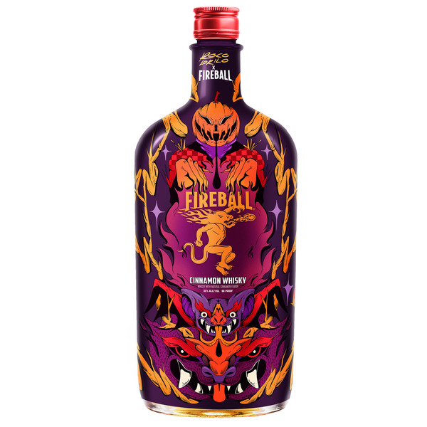 Fireball Cinnamon Whiskey, Cinnamon Whisky, Liquor, 66 Proof Same