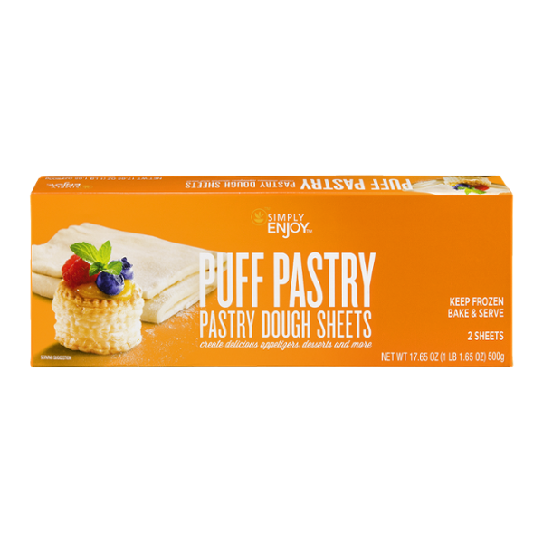 simply enjoy puff pastry pastry dough sheets 2 ct 17 65 oz from 1 sheet puff pastry