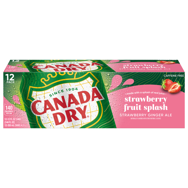 Canada Dry Strawberry Fruit Splash Ginger Ale