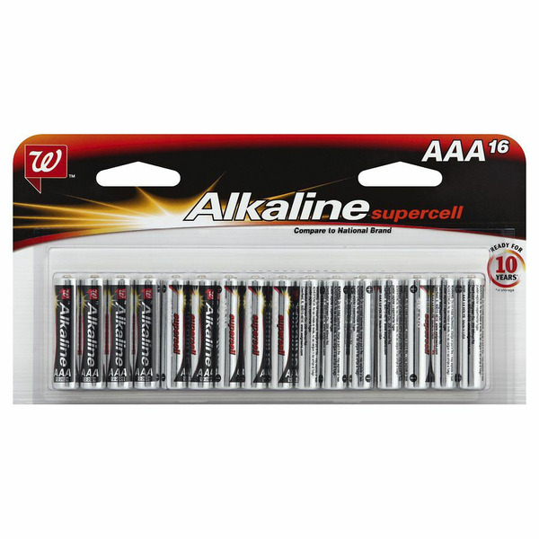 Walgreens Walgreens Alkaline Supercell Batteries SameDay Delivery