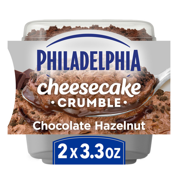 Philadelphia Chocolate Hazelnut Cheesecake Desserts with Cookie