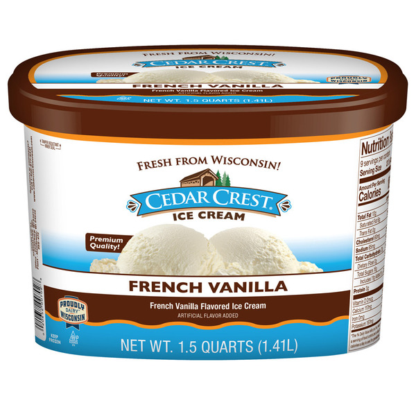 Cedar Crest French Vanilla Flavored Ice Cream Same-Day Delivery or
