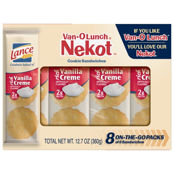 Lance Nekot Van-O-Lunch Vanilla Flavored Creme Sandwich Cookies