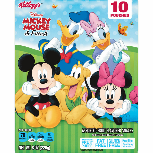 Licensed Fruit Snacks Fruit Flavored Snacks, Assorted, Mickey