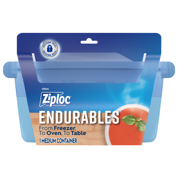 Ziploc Endurables™ Reusable Silicone Pouch, Medium Container Same