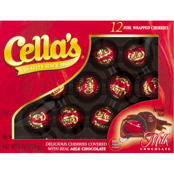 Cella's Candy, Cherries, Delicious, Covered with Milk Chocolate