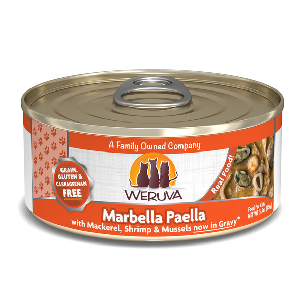Weruva Marbella Paella with Mackerel Shrimp and Mussels in Gravy