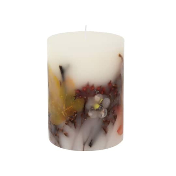 Ashland Watercolor Fall Floral Scented Pillar Candle