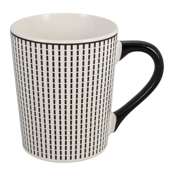 Dollar Tree Stores 14-Ounce Royal Norfolk Dashed-Pattern Stoneware Mugs -  Black & White Same-Day Delivery | Dollar Tree