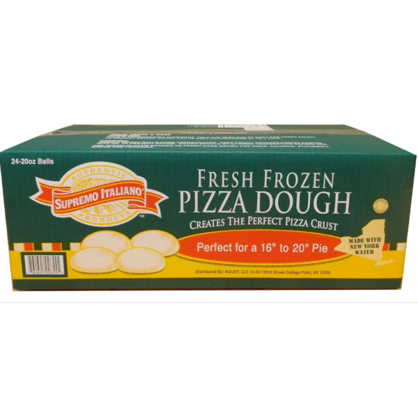 Frozen Supremo Italiano - 20oz. Pizza Dough Balls - 24ct. Box
