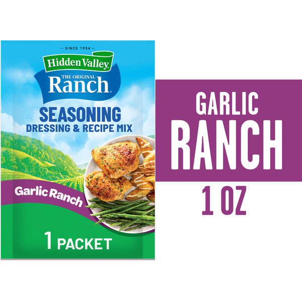 Hidden Valley Seasoning, Dressing and Recipe Mix, Garlic Ranch