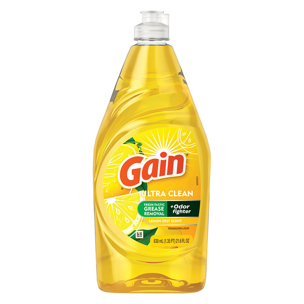 ALDI Gain Ultra Dishwashing Liquid Dish Soap, Lemon Zest SameDay