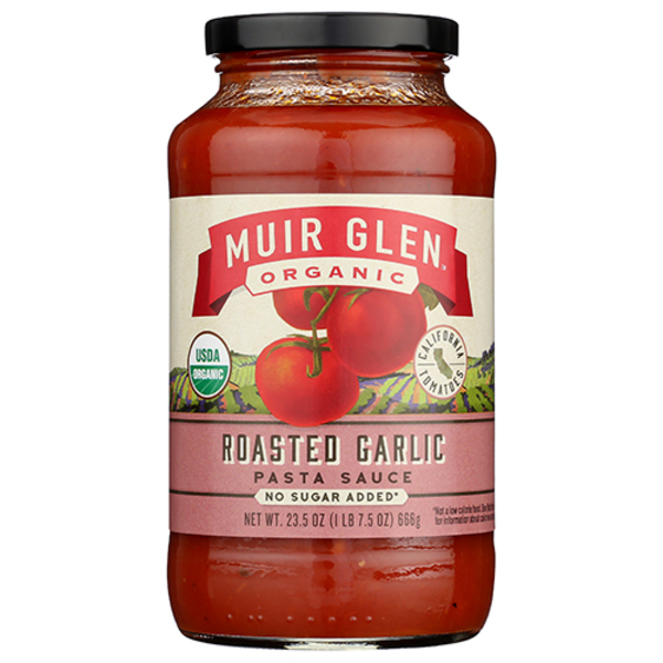 Muir Glen Organic Roasted Garlic No Sugar Added Pasta Sauce